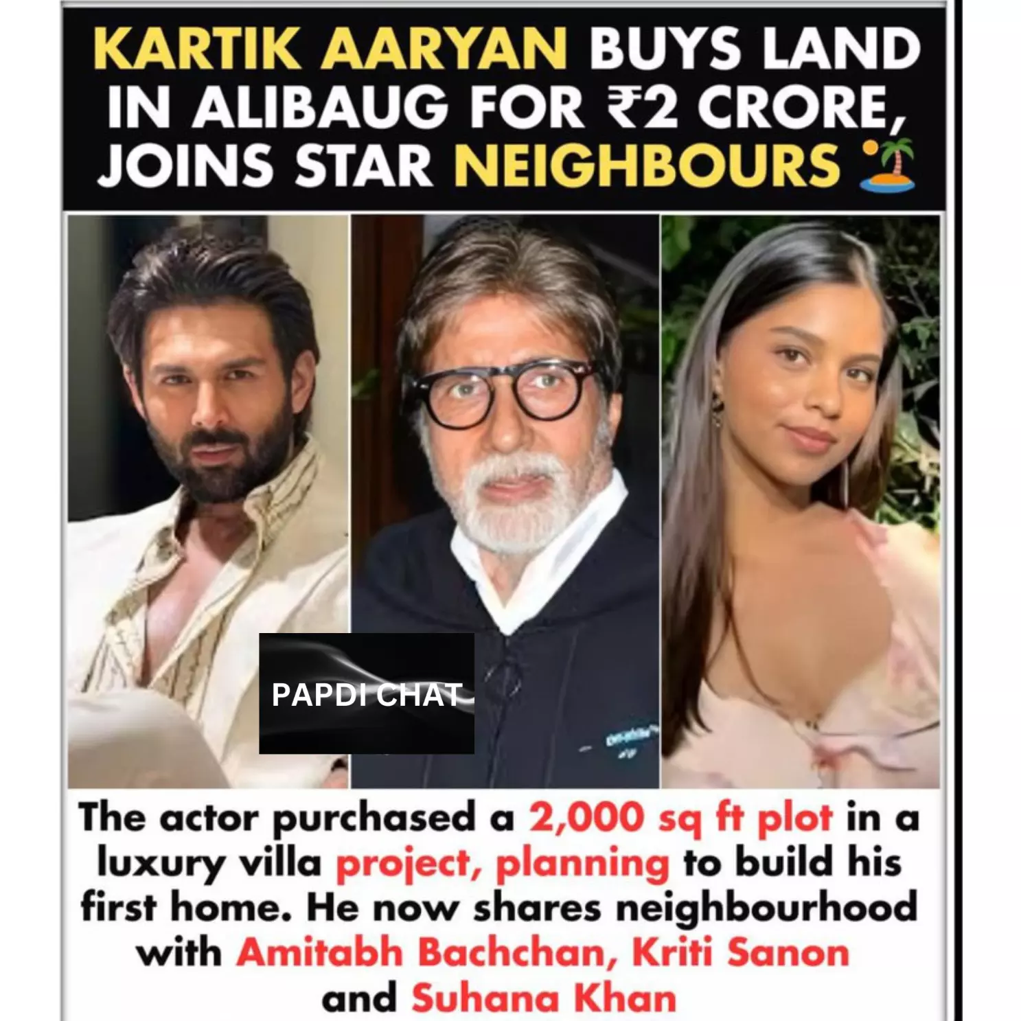 From Suhana Khan to Amitabh Bachchan: Kartik Aaryan Joins Bollywood’s Alibaug Property Rush From Suhana Khan to Amitabh Bachchan: Kartik Aaryan Joins Bollywood’s Alibaug Property Rush