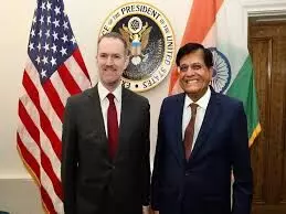 Piyush Goyal visited the United States for trade talks, seeking to resolve bilateral trade disputes.