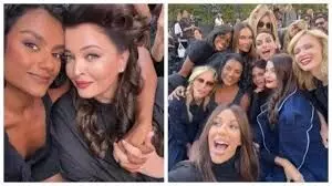 ✨ The Global Icon Trinity: Aishwarya Rai Bachchan, Eva Longoria, and Simone Ashley’s Viral Selfie That Defined Paris Fashion Week 2025